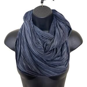 CHAMPION Black Gray Space Dye‎ Snap Convertible Infinity Scarf Wrap Lightweight